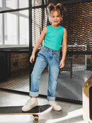 022/1_ДЛ24  Джинсы классические унисекс, голубой