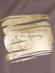 Нарядная футболка с принтом фольгой из премиального хлопка с эластаном  D49.124 (129943)