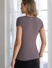 Футболка из трикотажа в широкий рубчик  D49.064 (119075)