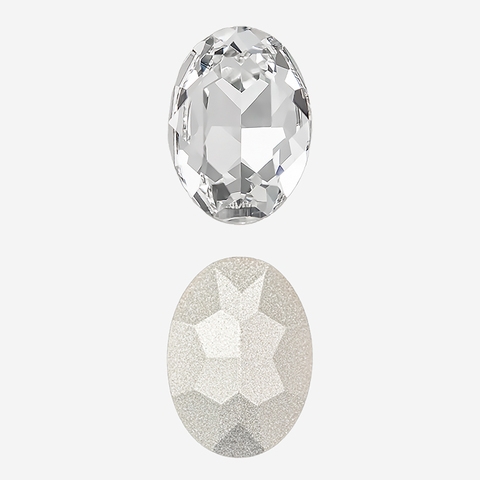 Кристалл Овал (Oval Fancy Stone), оттенок "Кристалл"/"Crystal", 18*13мм