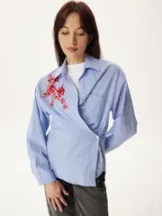 Рубашка АУРА, голубой