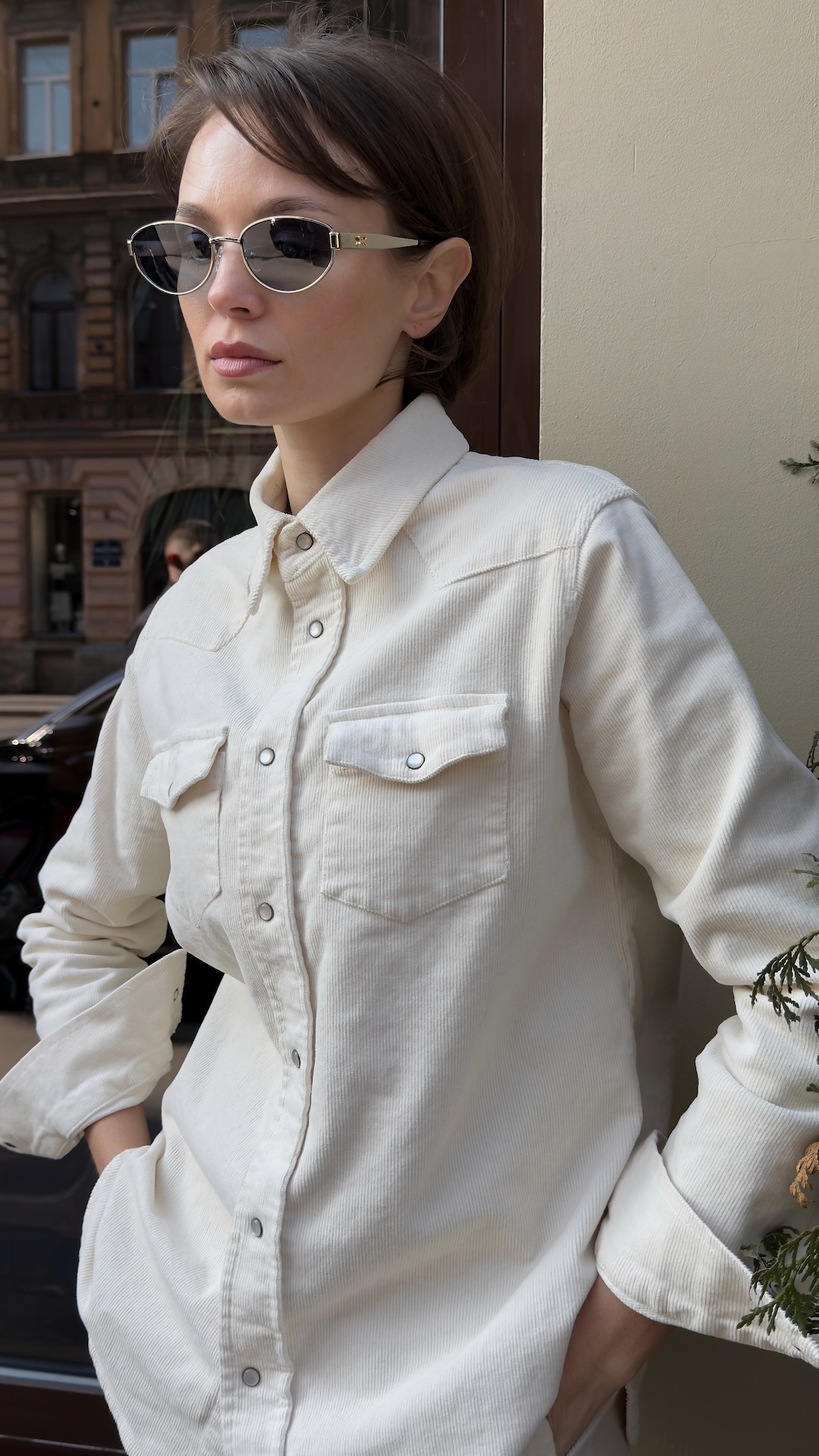 Рубашка из хлопкового вельвета