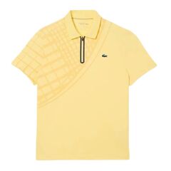 Теннисное поло Lacoste Ultra Dry Printed Slim Fit Tennis - pastel yellow