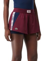 Женские теннисные шорты Lacoste Recycled Fabric Lined Shorts - bordeux