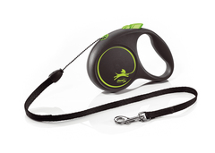 Flexi new Black Design рулетка для собак 12 кг трос 5 м.