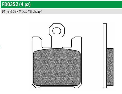 FD0352TS Тормозные колодки дисковые мото ROAD TOURING SINTERED (FDB2164ST)   NEWFREN