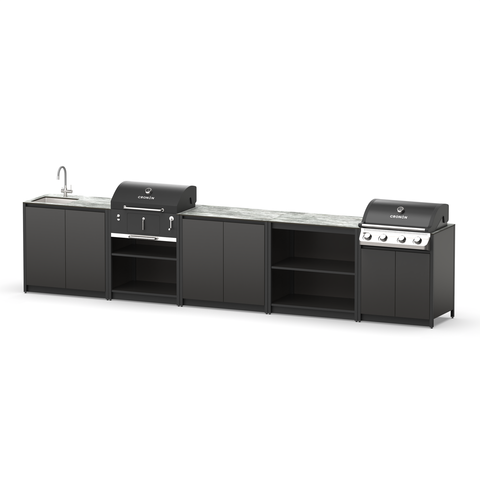 Барбекю комплекс Lounge F-116SGB, 4.3 м, черный/серый каспий