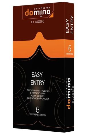 Презервативы с увеличенным количеством смазки DOMINO Easy Entry - 6 шт. - Domino DOMINO Classic Easy Entry №6