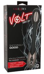 Черный гибкий вибромассажер с электростимуляцией Electro-Charge - 23,5 см. - 