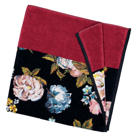 Полотенце 75x150 Feiler Rose Dream бордовое