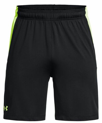 Теннисные шорты Under Armour Men's UA Tech Vent Shorts - black/high vis yellow