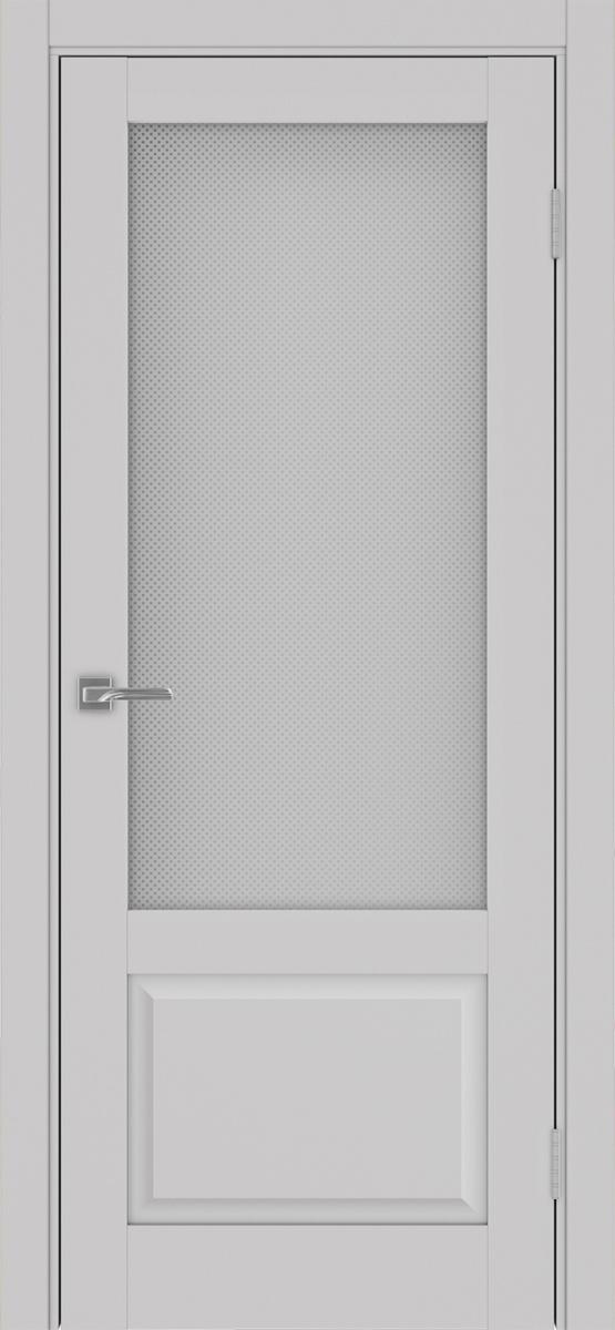 Дверь межкомнатная Оптима Порте Тоскана 640.21 ОФ3, цвет пепельный, экошпон, стекло Пунта