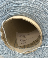 Вискозный шнурок (82% вискоза 18% ПЭ) MATRIXFINE 750 Lanificio dell’Olivo небесно-голубой с ярко-голубым люрексом