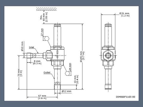 Клапан расширительный электроприводный AKV 10-2 Danfoss 068F1165