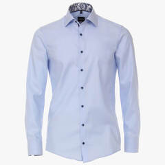 Сорочка Venti Modern Fit 103412900-100 голубая с цветочной отделкой