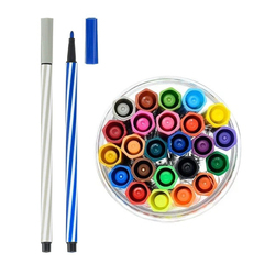 
          Фломастеры Basir, серия "Лисёнок", разноцветные, с винтовой полоской на корпусе, набор 24 цвета