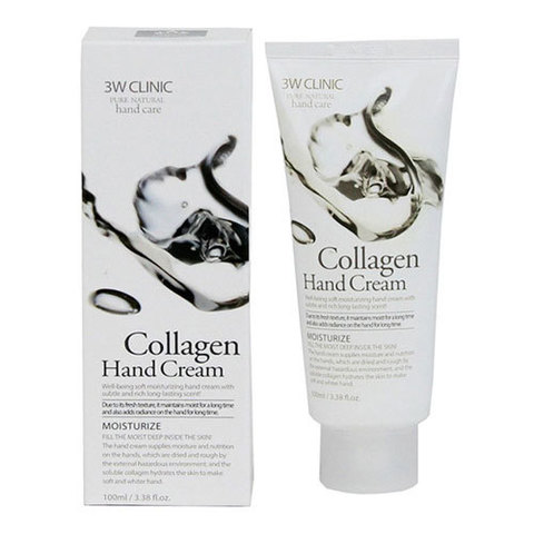 3W Clinic Collagen Hand Cream - Увлажняющий крем для рук с морским коллагеном