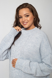 Джемпер для беременных 17574 голубой