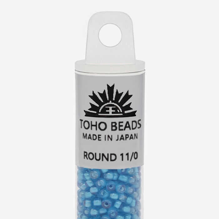 Японский бисер TOHO Round 11/0 (№931), окрашенный изнутри прозрачный