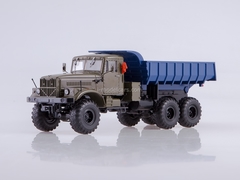 KRAZ-255B 6x6 dump truck khaki-blue 1:43 AutoHistory