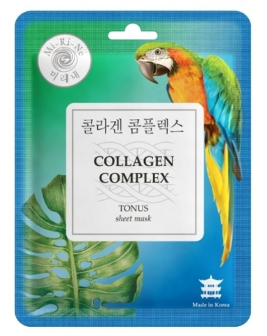 Маска тканевая ТОНИЗИРУЮЩАЯ COLLAGEN COMPLEX 23г (Mi-Ri-Ne)