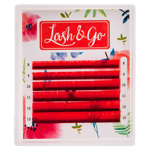 Цветные ресницы Lash&Go (микс) 6 линий