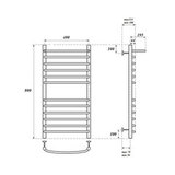 Полотенцесушитель электрический Point PN05148SPE П11 400x800 с полкой левый/правый, хром