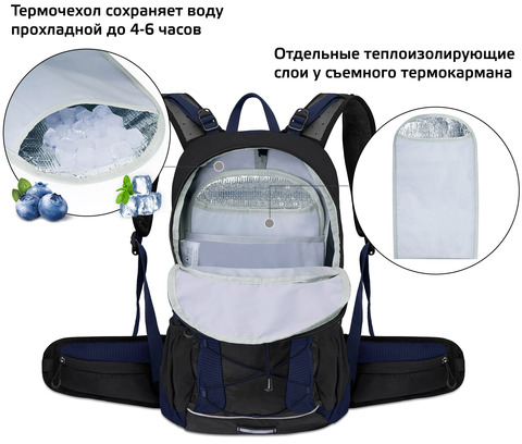 Картинка рюкзак туристический Nevo Rhino 9119-NW Dark Blue - 4