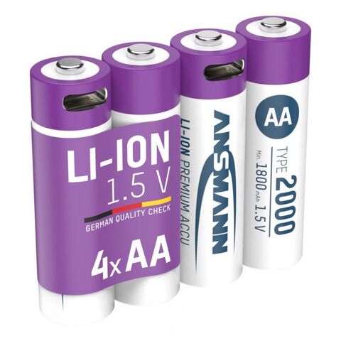 Аккумулятор АА/Li-ion ANSMANN 1.5V 2000mAh