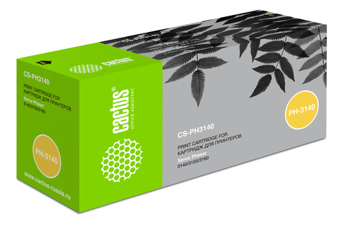 Картридж лазерный Cactus CS-PH3140 108R00908 черный (1500стр.) для Xerox Phaser 3140, 3155, 3160