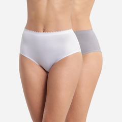 Трусы женские хлопковые 2 шт. в упаковке DIM 0DFP_Белый/Серый