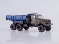 KRAZ-255B 6x6 dump truck khaki-blue 1:43 AutoHistory