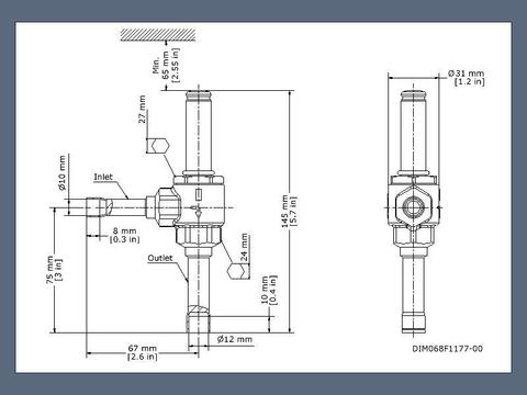 Клапан расширительный электроприводный AKV 10-6 Danfoss 068F1177