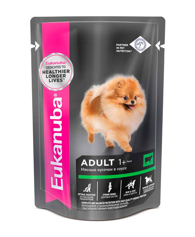 Eukanuba Dog пауч корм для собак (с говядиной в соусе) 100 г