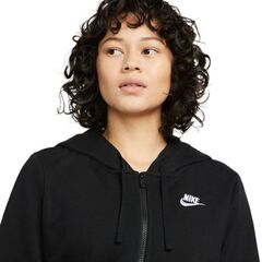 Женская толстовка Nike Sportswear Club Fleece Full Zip Hoodie - black/white