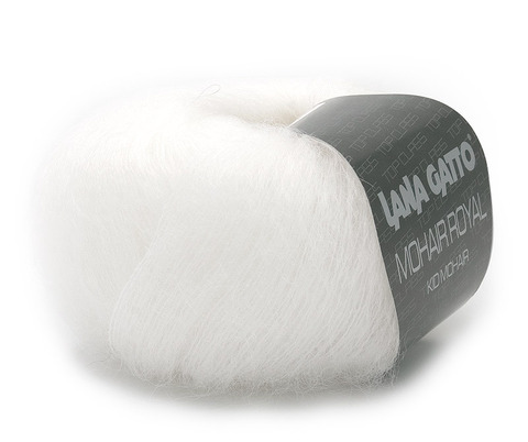 Пряжа Lana Gatto Mohair Royal 8000 белый