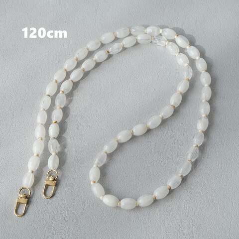 Ручка из бусин (белая) S-71