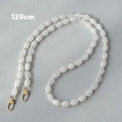 Ручка из бусин (белая) S-71