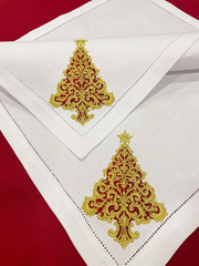 Новогодняя салфетка с вышивкой