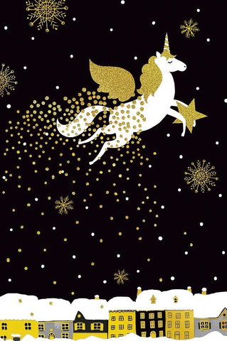 Открытка Единорог, 11*16 см, 1 шт.