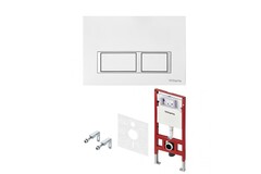 Комплект TECE TECEspring 4 в 1 со смывным бачком и с прямоугольный кнопкой смыва белая глянцевая (S401203)