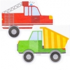 Салфетки фигурные, Машинки, 33 см, 12 шт.