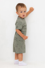 шорты  для мальчика  КР 400666/зеленый чай,динозавры к552