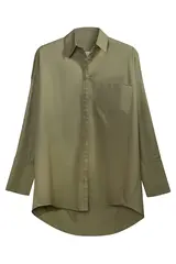 Рубашка хлопковая олива