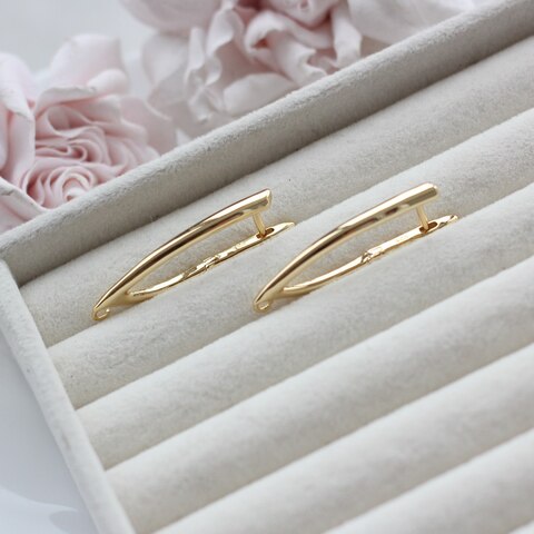 Швензы удлинённые 36*4 мм с английским замком, позолота, Ш125