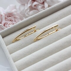 Швензы удлинённые 36*4 мм с английским замком, позолота, Ш125