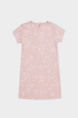 сорочка  для девочки  К 1156/дымчатая роза,зайчата