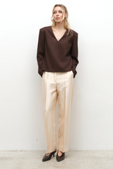 Брюки прямые укороченные сияющие