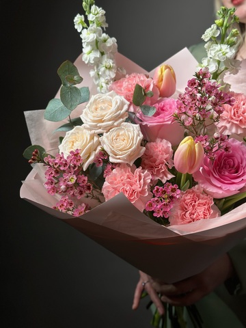 Сборный букет «Розовые акварели»