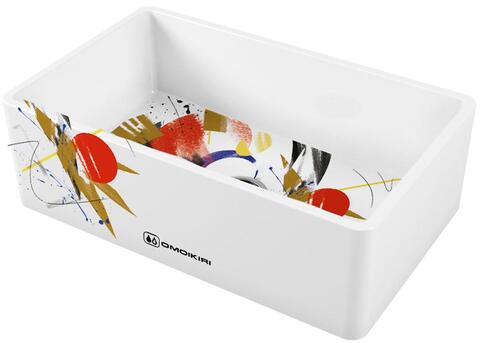 Omoikiri Mikura 76-Tokyo Natceramic/white